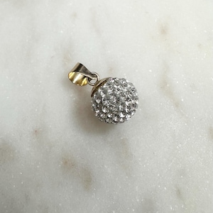 Vintage Crystal Pendant Charm, Vintage Jewelry, Vintage Charms, Vintage Jewellery , 10 Karat Vintage Charm, Vintage Heart
