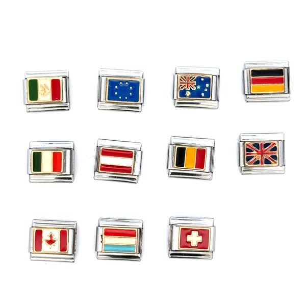 Nomination Bracelet Flag Charms Etsy