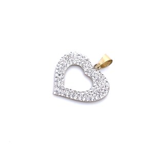 Vintage Crystal Heart Charm, Vintage Jewelry, Vintage Charms, Vintage Jewellery , 10Karat Vintage Charm, Vintage Heart, Anniversary Gift