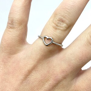 Sterling silver heart ring, minimalist ring, silver ring, heart ring, love ring, silver heart ring, silver ring