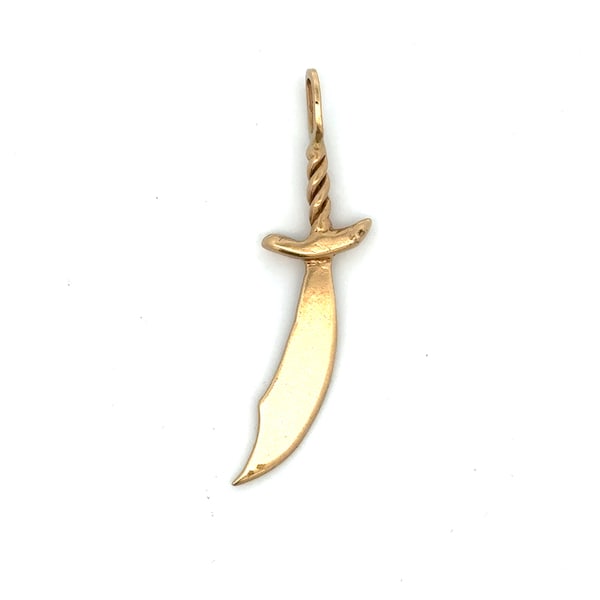 Vintage 14 Karat Sword Charm, Vintage Swords, Vintage Sabre Charm,Vintage Gold Pendants,Vintage Charm, vintage jewelry, Italian Charm