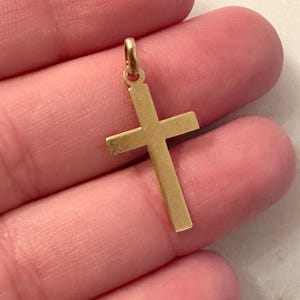 Vintage Gold Cross Charm, Vintage Jewelry, Vintage Charms, Vintage Jewellery , 18 Karat Vintage Charm, Religious Necklace, Cross Pendant