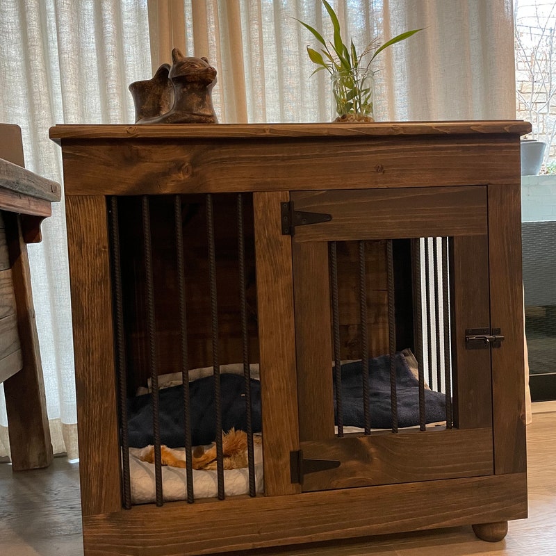 Picture of Rustic Dog Crate - Etsy