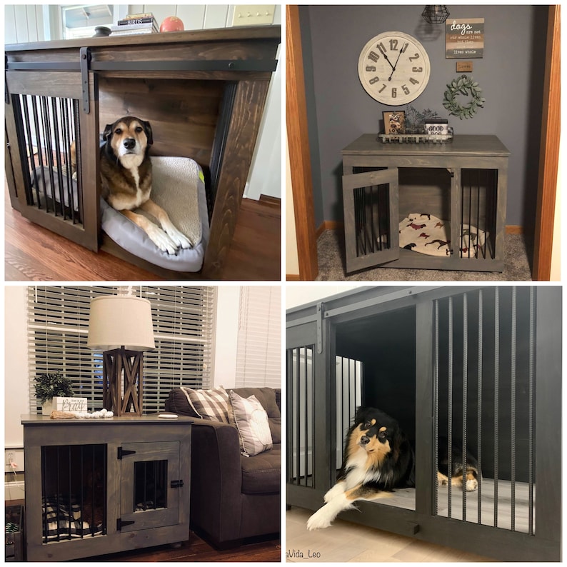 Dog crate Single door custom kennel dog furniture Ohio Etsy