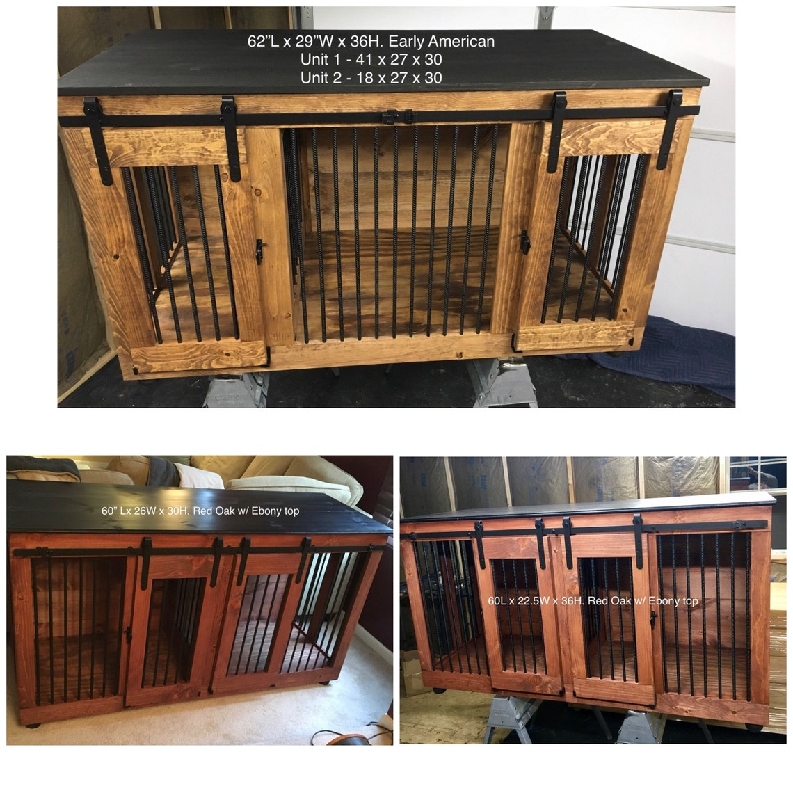 Barn Door style Dog Kennel Dog Crate Dog Furniture Custom Etsy