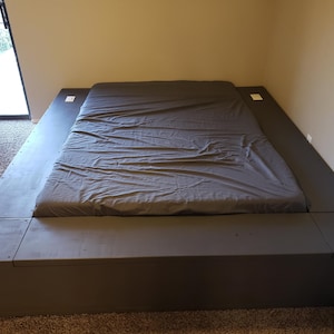 Platform bed with plugs Modern Industrial *made to order*