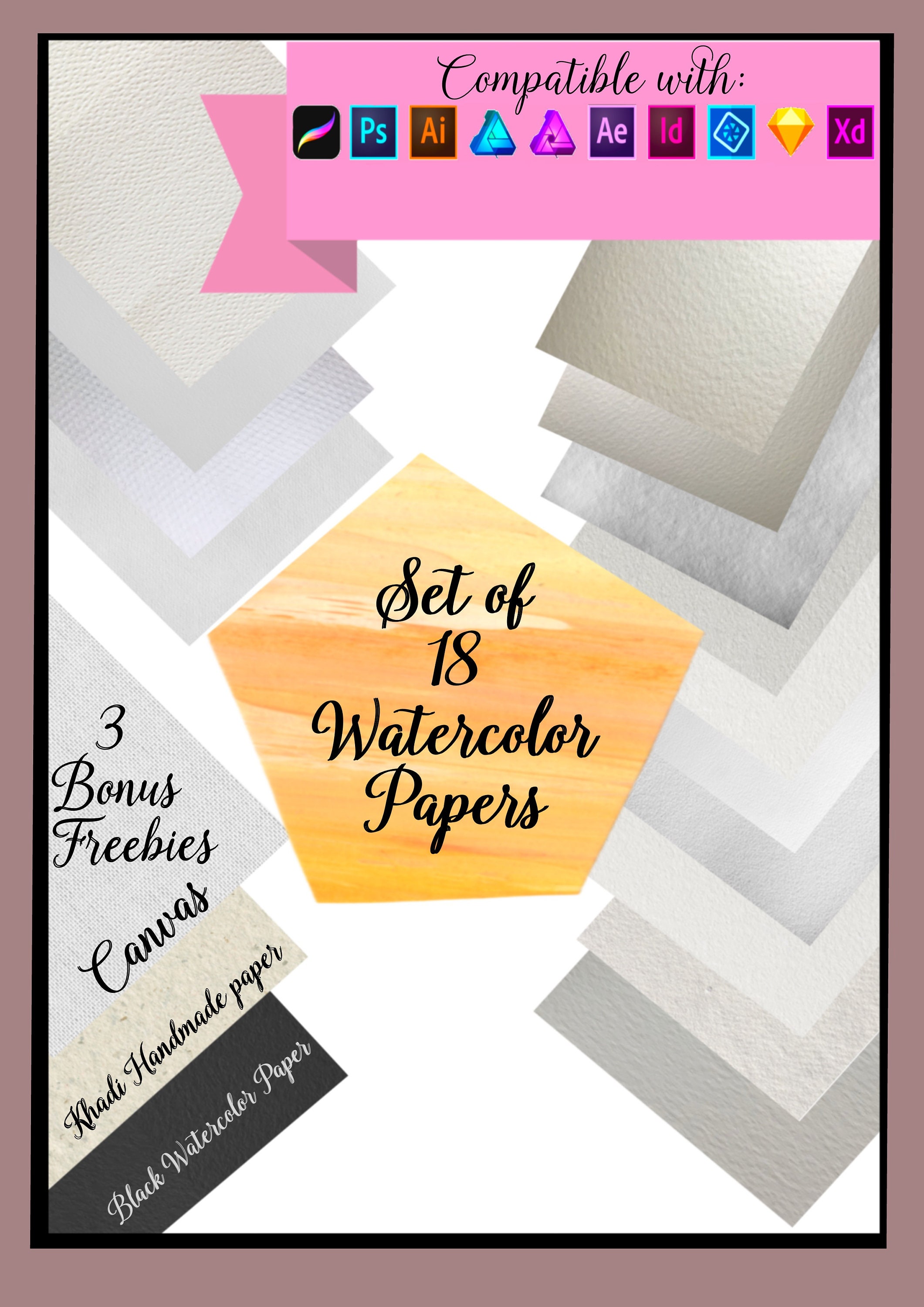 WATERCOLOR PAPER White Paper Textures WHITE watercolor Etsy