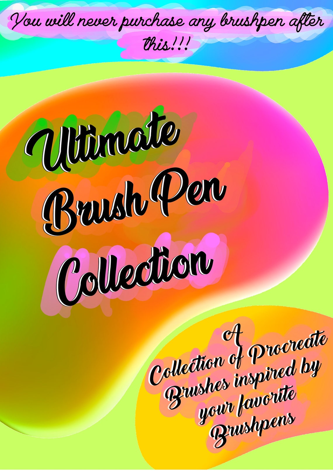 Ultimate Procreate Brush Pen Collection bonus Goodies Added Etsy