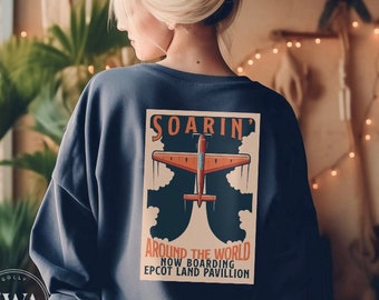 Soarin' Around the World Double Sided Adult Unisex Crewneck Sweatshirt (ADSS505)