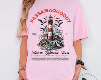 Passamaquoddy Lighthouse Tours Comfort Colors™ Adult Unisex T-Shirt (ACCT158) * Petes Dragon * Brazzle Dazzle