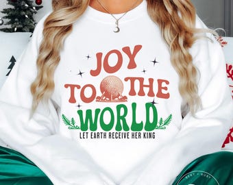 Joy To the World Spaceship Earth Adult Gildan Unisex Crewneck Sweatshirt (AS164)