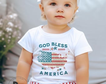 God Bless America * 2 Chronicles 7:14 Infant Rabbit Skins Unisex Short Sleeve T-Shirt (IT662)