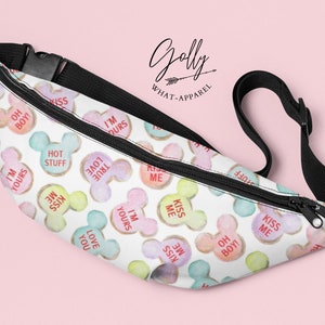 Mickey Candy Hearts Fanny Pack * Mickey Valentine Fanny Pack * Candy Hearts Bag * Magical Hip Bag * Magic Kingdom Fanny Pack