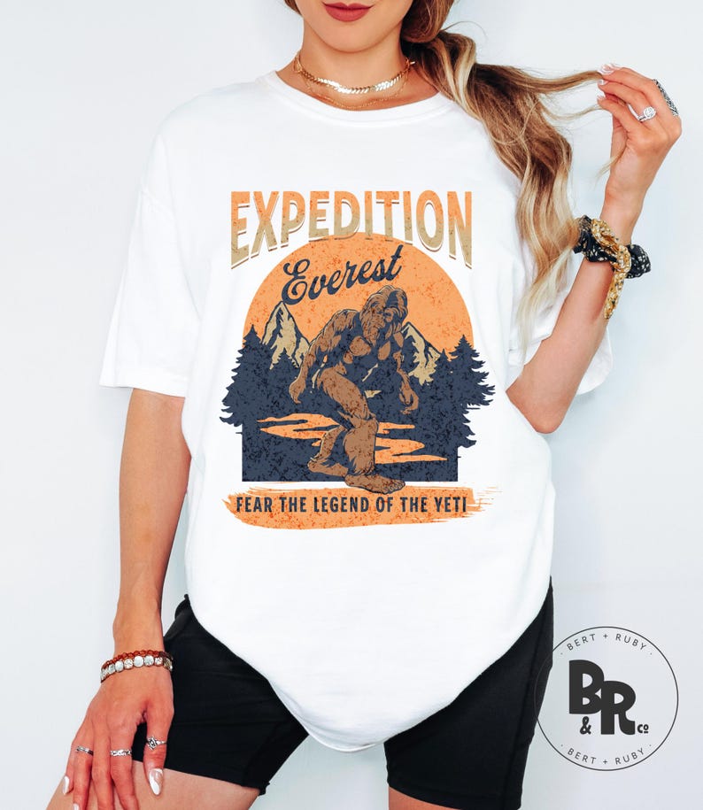 Expedition Everest Legend of the Yeti Adult Unisex Garment-Dyed Comfort Colors™ T-Shirt (ACCT117) zdjęcie 2