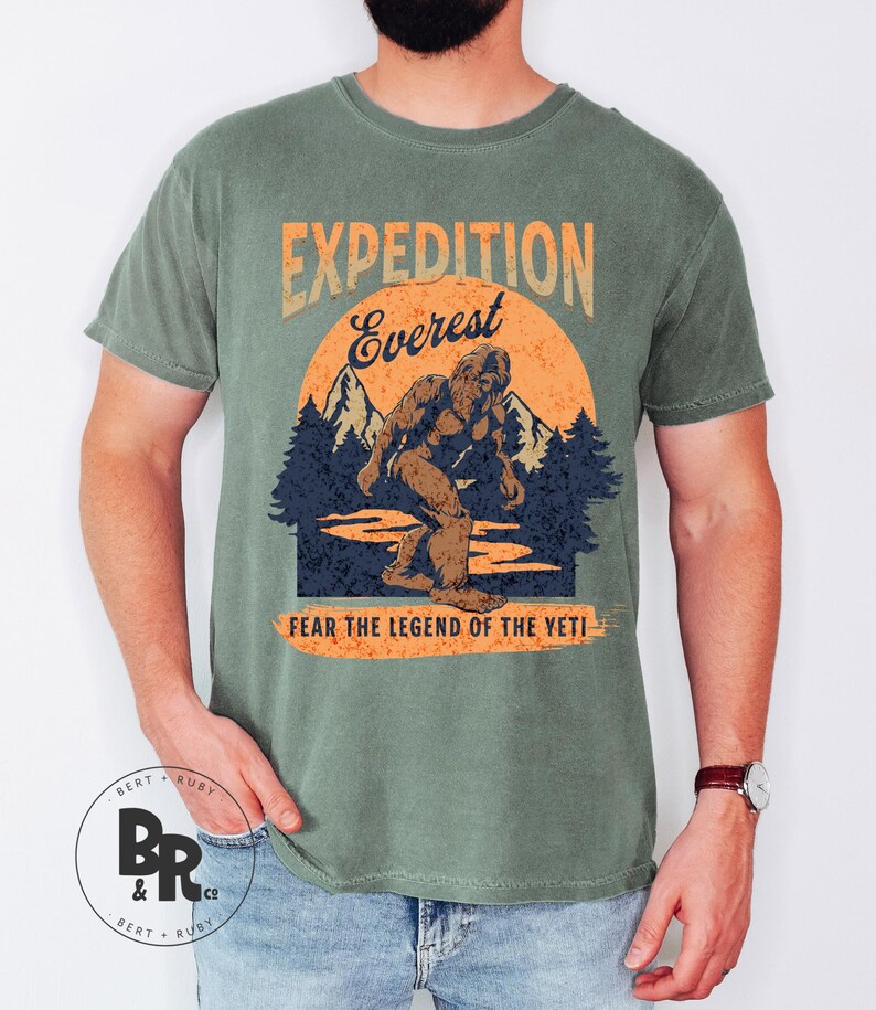 Expedition Everest Legend of the Yeti Adult Unisex Garment-Dyed Comfort Colors™ T-Shirt (ACCT117) zdjęcie 3