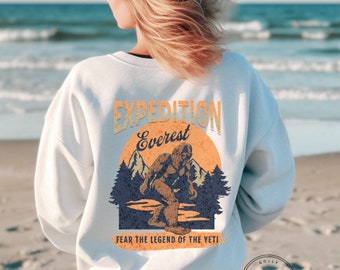 Expedition Everest Legend of the Yeti Double Sided Adult Unisex Crewneck Sweatshirt (ASDS117)