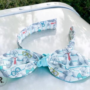 Chip and Dale Fabric Headband * Chipmunk Bowband * Chipmunk Headband * Double Trouble Top Knot Head Band * Fabric Knotted Headband (HB15)
