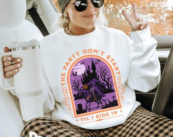 The Party Don't Start Til I Ride In Headless Horseman Adult Unisex Crewneck Sweatshirt (AS154) * HM