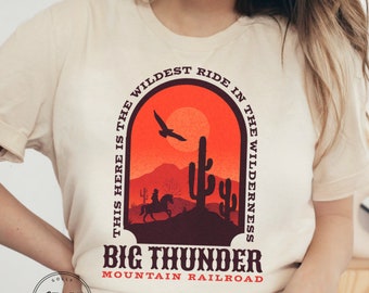 Big Thunder Mountain Railroad Adult Unisex Short Sleeve Jersey T-Shirt (AT138)