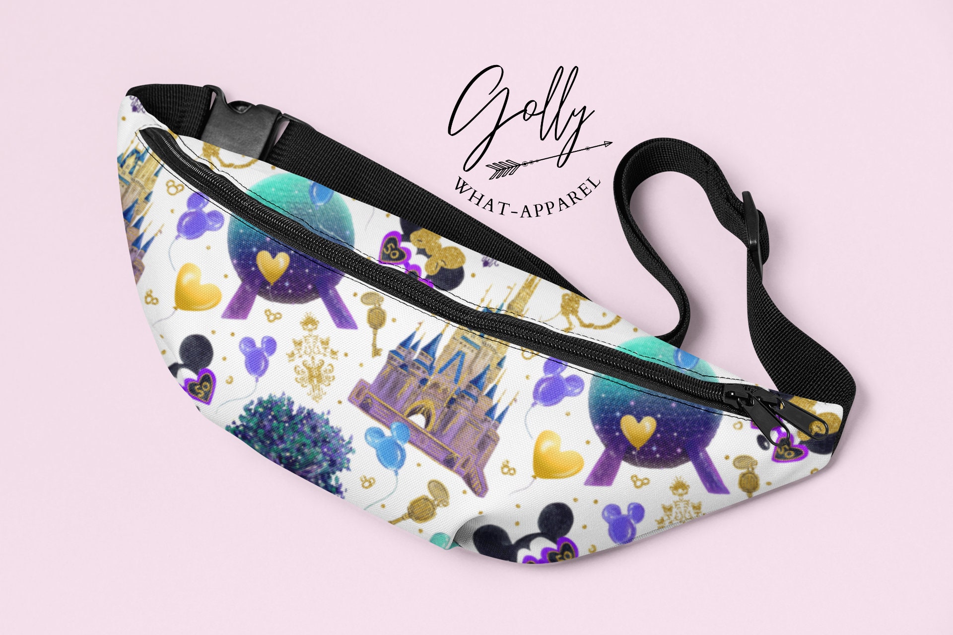 Disney 50th Fanny Pack Disney Fanny Pack Disney Park Bag Etsy