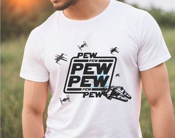 Pew Pew Pew Pew Pew Adult Unisex Short Sleeve Jersey T-Shirt (AT18)