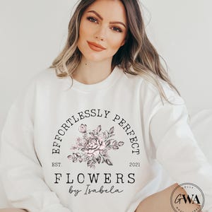 Effortlessly Perfect Flowers by Isabela Adult Unisex Crewneck Sweatshirt (AS406)