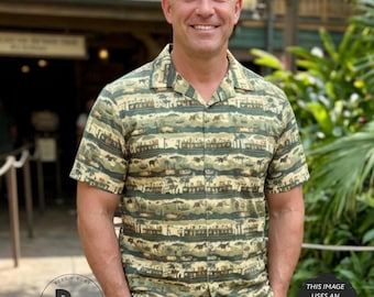 Jungle Cruise Boats Unisex All-Over Print Collared Button Up Hawaiian Camp Cruise Shirt (HS565)