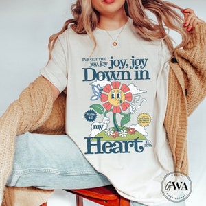 I&#39;ve Got the Joy Down in My Heart Psalm 4:7 Adult Unisex Short Sleeve Jersey T-Shirt (AT314)
