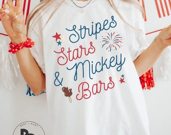THE ORIGINAL Stripes Stars & Mickey Bars July 4th Comfort Colors™ Adult Unisex T-Shirt * America 250 (ACCT22) * HM