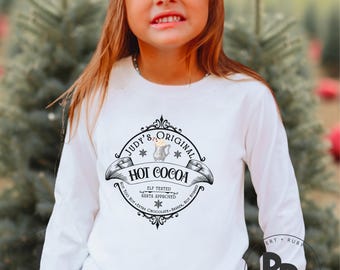 Judy's Original Hot Cocoa Not Too Hot Extra Chocolate Shaken Not Stirred Unisex Toddler Long Sleeve Jersey Tee (TLS24)
