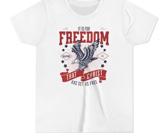 Gálatas 5:1 Camiseta juvenil unisex de manga corta (YT313)