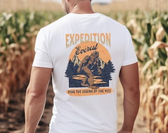 Expedition Everest Legend of the Yeti Double Sided Adult Unisex Short Sleeve Jersey T-Shirt (ADST117)