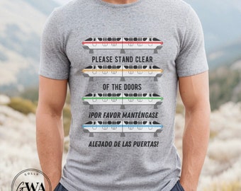 Please Stand Clear of the Door Adult Unisex Short Sleeve Jersey T-Shirt (AT59)
