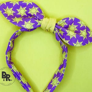 LAST ONE -- Tangled Fabric Bowband * Best Day Ever * Top Knot Head Band * Fabric Knotted Headband * Magical Hair Accessory * Tangled (HB24)