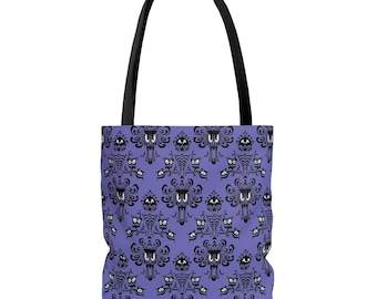 Haunted Mansion Tote Bag * Purple Wallpaper Tote Bag * Magic Kingdom Tote Bag * Magical Park Tote Bag * Grim Grinning Ghost