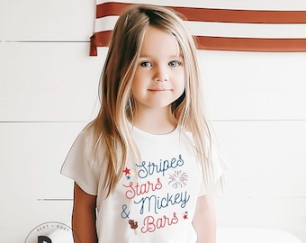THE ORIGINAL Stripes Stars & Mickey Bars July 4th Youth Unisex Short Sleeve Jersey T-Shirt (YT22) * HM