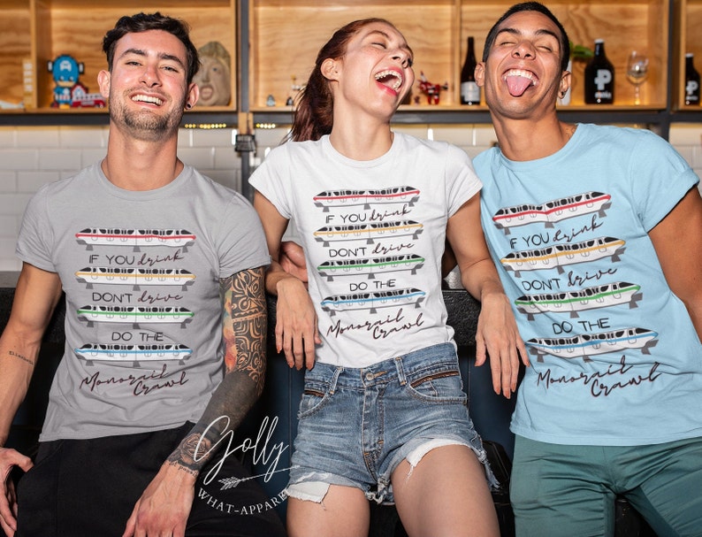 Monorail Bar Crawl Epcot Drinking Shirt Food and Wine - Etsy
