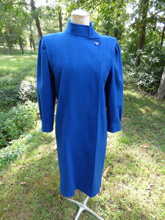Vintage Princess Coat Blue Jill JR Wool 1950's - g
