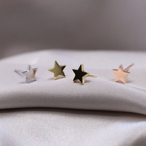 NEW ‣ Gold Star Earring • 925 Sterling Silver Star earring • Minimal Star Stud • Simple Star Earring • Minimalist Jewelry