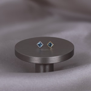 NEW ‣ Dora • BEATTI London Blue Topaz Threadless Ends 925 Silver Stud • 14K Gold Vermeil • Titanium Back • Tragus • Helix • Conch Piercing