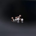 16G/18G/20G • Tiny Threadless Push Pin Labret Stud • Rose Gold Labret • 1.5mm - 3mm • Tragus stud • Flat Back Earring • Nose Stud