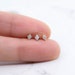 Tiny Rhombus Cartilage Stud, Tiny Diamond Piercing, Tragus Stud, Conch Earring, Helix, Cartilage Piercing, Unique Piercing Jewelry 
