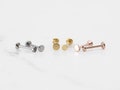 NEW ‣ 16G/18G/20G • TINY Flat Disc Threadless Push Pin Labret Stud • 2mm/2.5mm Tiny Dot Cartilage earring • Tragus stud • Flat Back Earrings