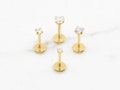 16G/18G/20G • Tiny Threadless Push Pin Labret Stud • Gold Labret • 1.5mm - 3mm • Tragus stud • Flat Back Earring • Nose Stud product logo