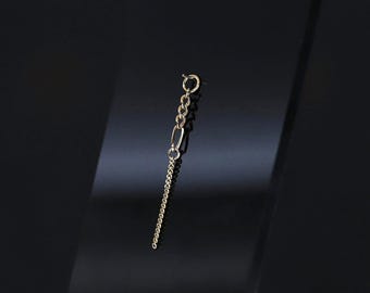 Mono • 14K Solid Gold Drop Chain Charm