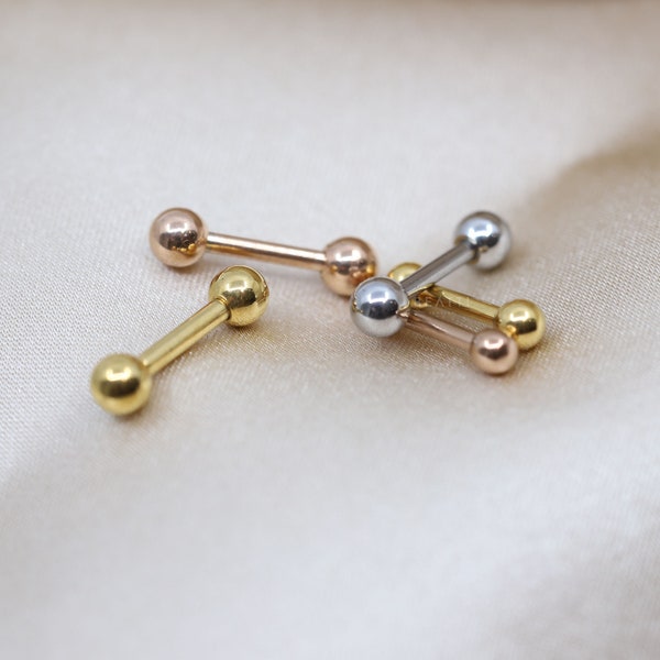 18G • Basic Ball Barbell • 2.5mm/3mm • Double Ball Straight Barbell • Forward Helix • Earlobe Barbell • Tiny Ball Barbell