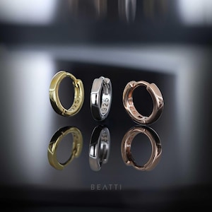 NEW • 4.5mm SUPER TINY Cartilage Hoop • 6mm Cartilage Hoop • 14K Gold Plated • 925 Silver Huggie Hoop • Tiny Helix Hoop