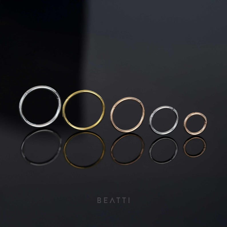 Tiny Cartilage Hoop/Clicker Hoop/Tiny Hoop Earrings/Tragus Earring/Small Hoop/Tragus Hoop/Seamless Hoop/Infinite Hoop Piercing/Helix zdjęcie 1