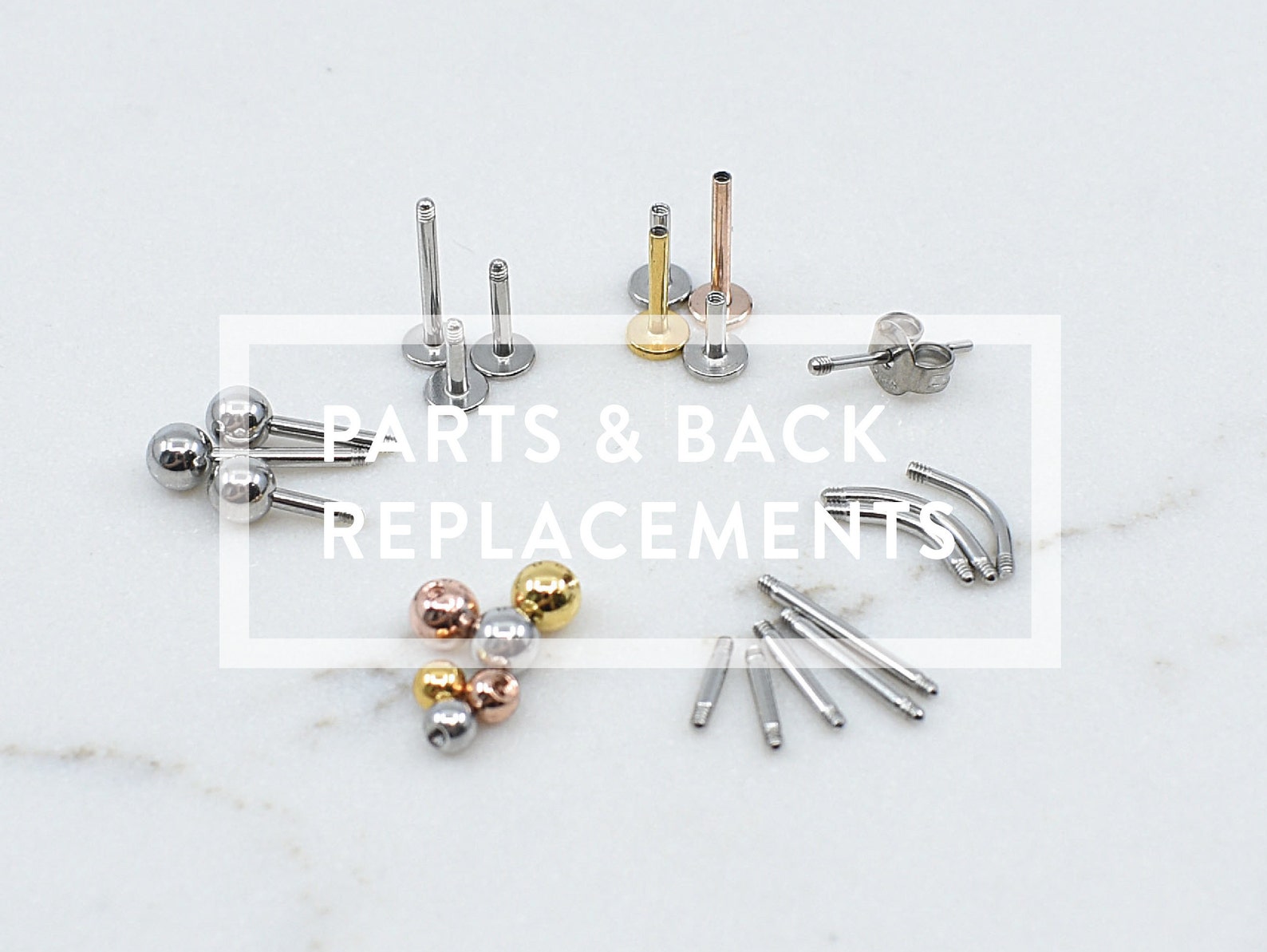 Parts and Back Replacements Piercing Parts Replacement Bars Etsy