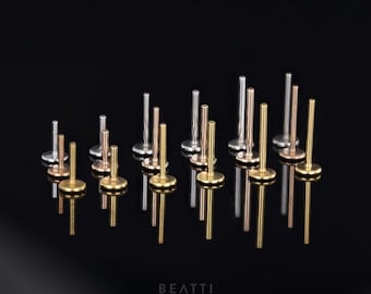 16G/18G/20G • Push Pin Labret Bar Replacement for 316L pieces only • Parts and Back Replacements • Piercing Parts • Replacement Bars